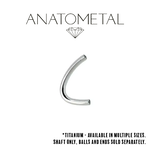 Anatometal Anatometal 16g Titanium J-Curve shaft