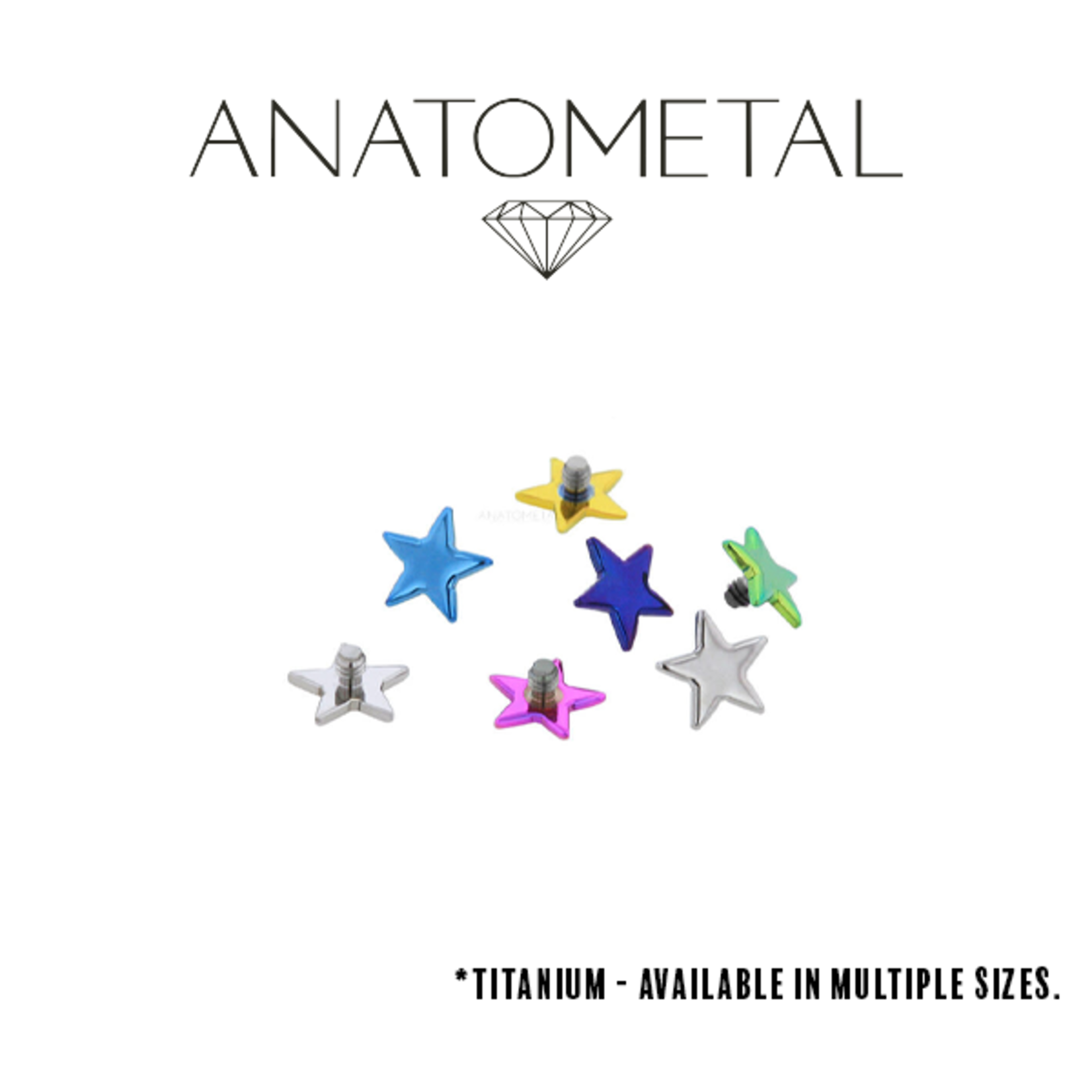 Anatometal 16g Anatometal titanium star threaded end
