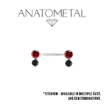 Anatometal Anatometal Titanium Gem Cluster Barbells