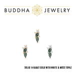 Buddha Jewelry Organics Buddha Jewelry Organics "Visionary" with White Topaz and Moss Agate