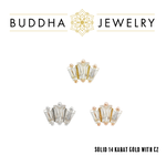 Buddha Jewelry Organics Buddha Jewelry Organics "Gemma Trois" Cluster with CZ Baguettes