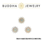Buddha Jewelry Organics BJO "Delphine" with CZ & white opal