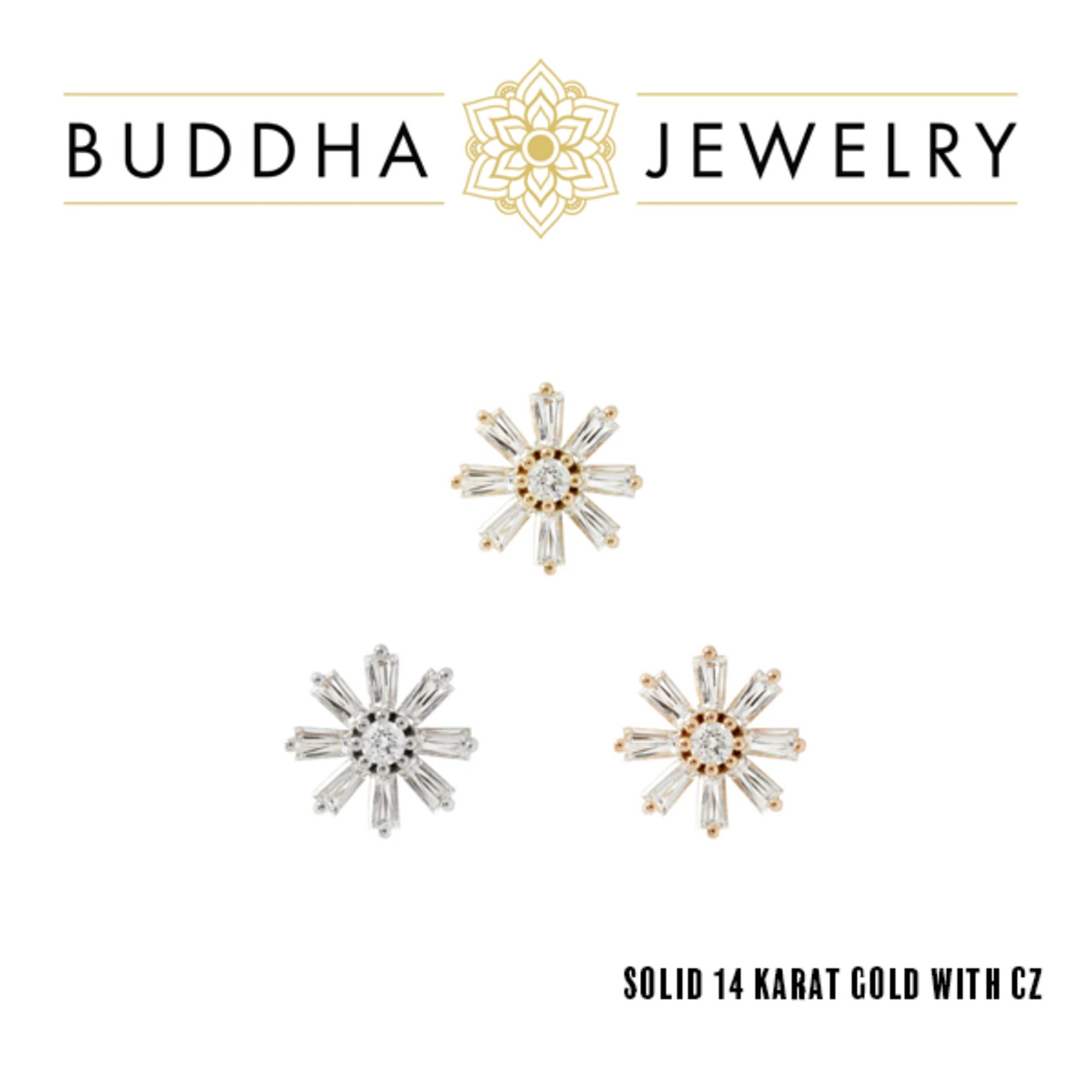 Buddha Jewelry Organics Buddha Jewelry Organics "Delilah"press fit end  with CZ