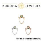 Buddha Jewelry Organics BJO "Halston" With Opal and CZ