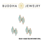Buddha Jewelry Organics BJO "Double Zuri" with White Opal