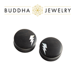 Buddha Jewelry Organics Buddha Jewelry Organics Ebony & Abalone "Lightning Strikes" Plugs