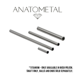 Anatometal Anatometal 0g Titanium Barbell Shaft