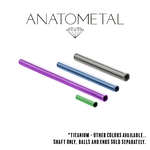 Anatometal Anatometal 16g Titanium Barbell Shaft