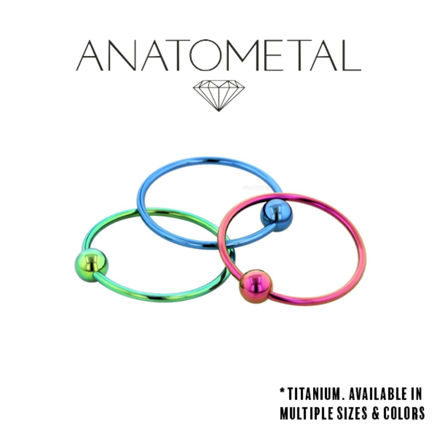 Anatometal Anatometal 10g titanium captive bead ring