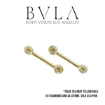 BVLA BVLA yellow gold "Altura" With Citrine & Diamonds. Sold as a pair.