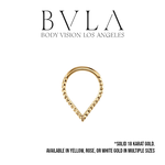 BVLA BVLA 16g "Hammered Teardrop" Seam Ring