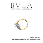 BVLA BVLA 16g "Devotion" Seam Ring with CZ Baguette