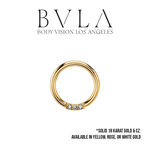 BVLA BVLA 16g "Blaze 3" Seam Ring with CZ
