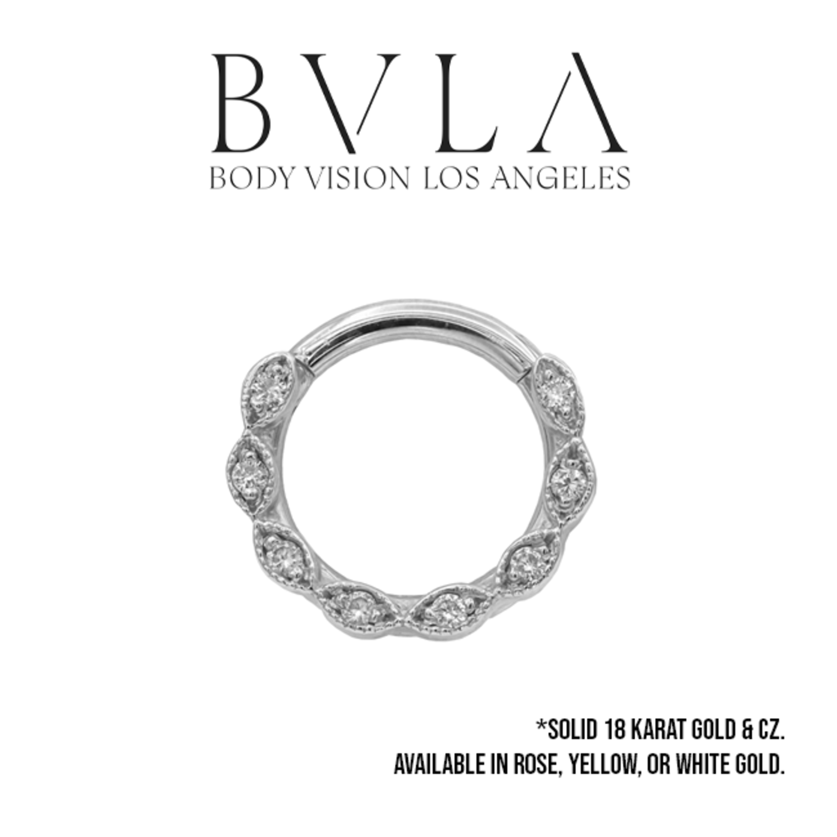 BVLA BVLA "Violet" seam ring with 8x 1.0 CZ