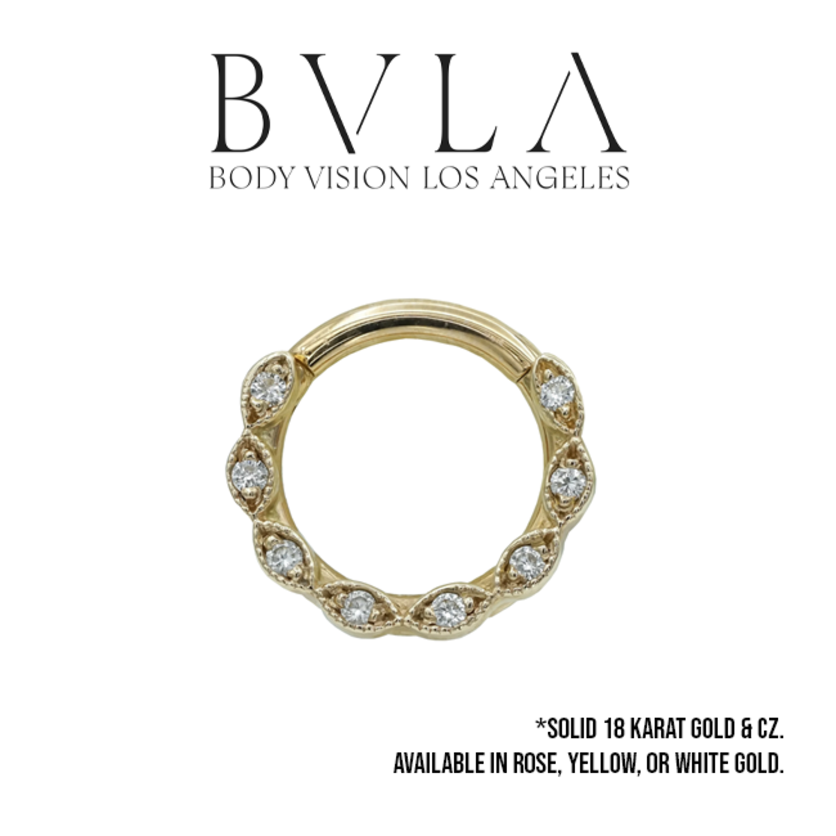 BVLA BVLA "Violet" seam ring with 8x 1.0 CZ