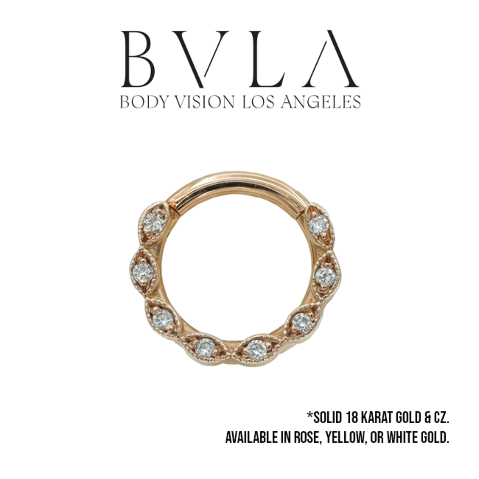 BVLA BVLA "Violet" seam ring with 8x 1.0 CZ