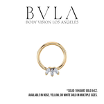 BVLA BVLA 16g Marquise Fan Seam Ring with CZ