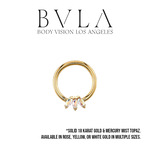 BVLA BVLA 16g "Marquise Fan" Seam Ring with Mercury Mist Topaz