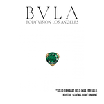 BVLA BVLA Three Prong Nostril Screw with Precious Stone