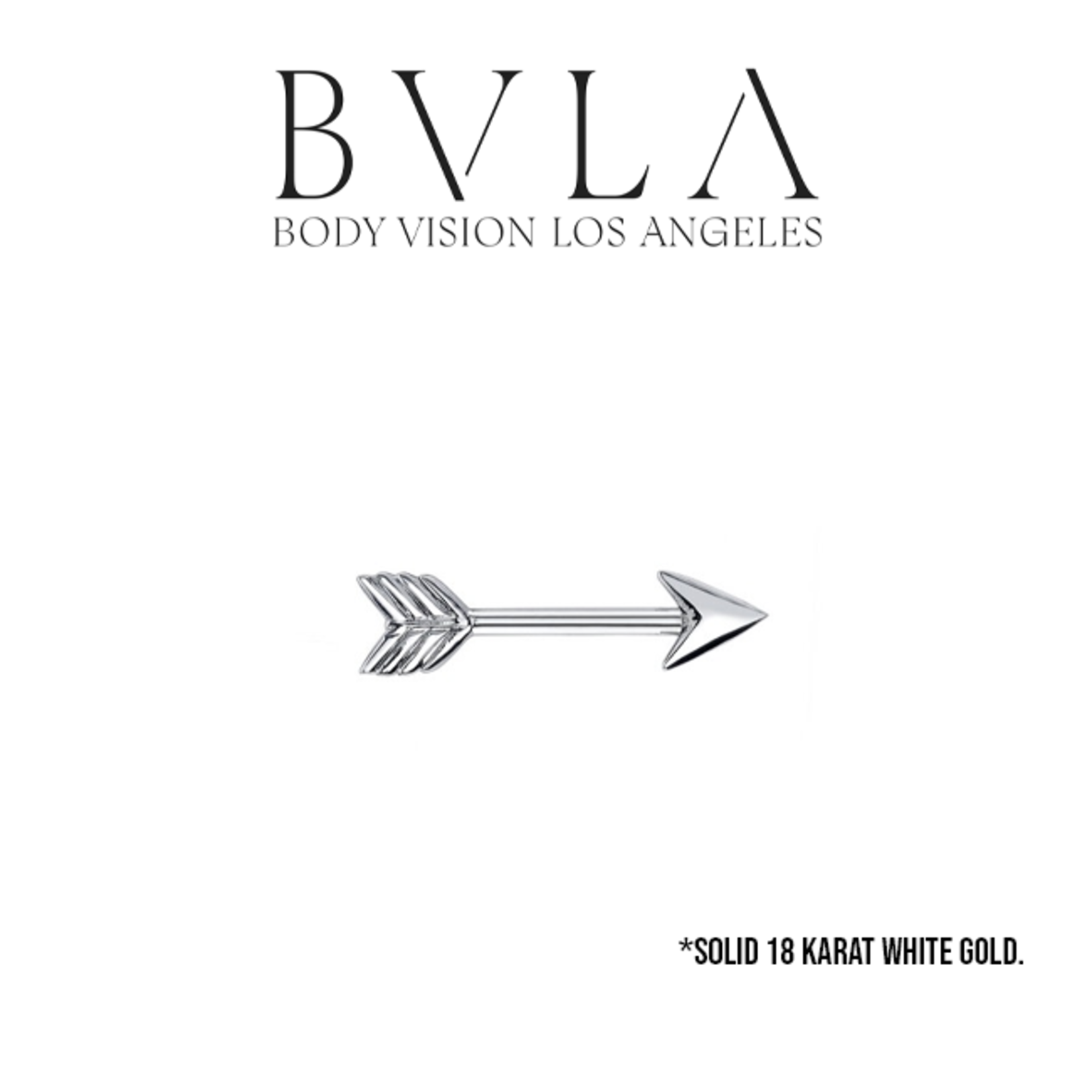 BVLA BVLA white gold 14g "Robin Hood" arrow barbell