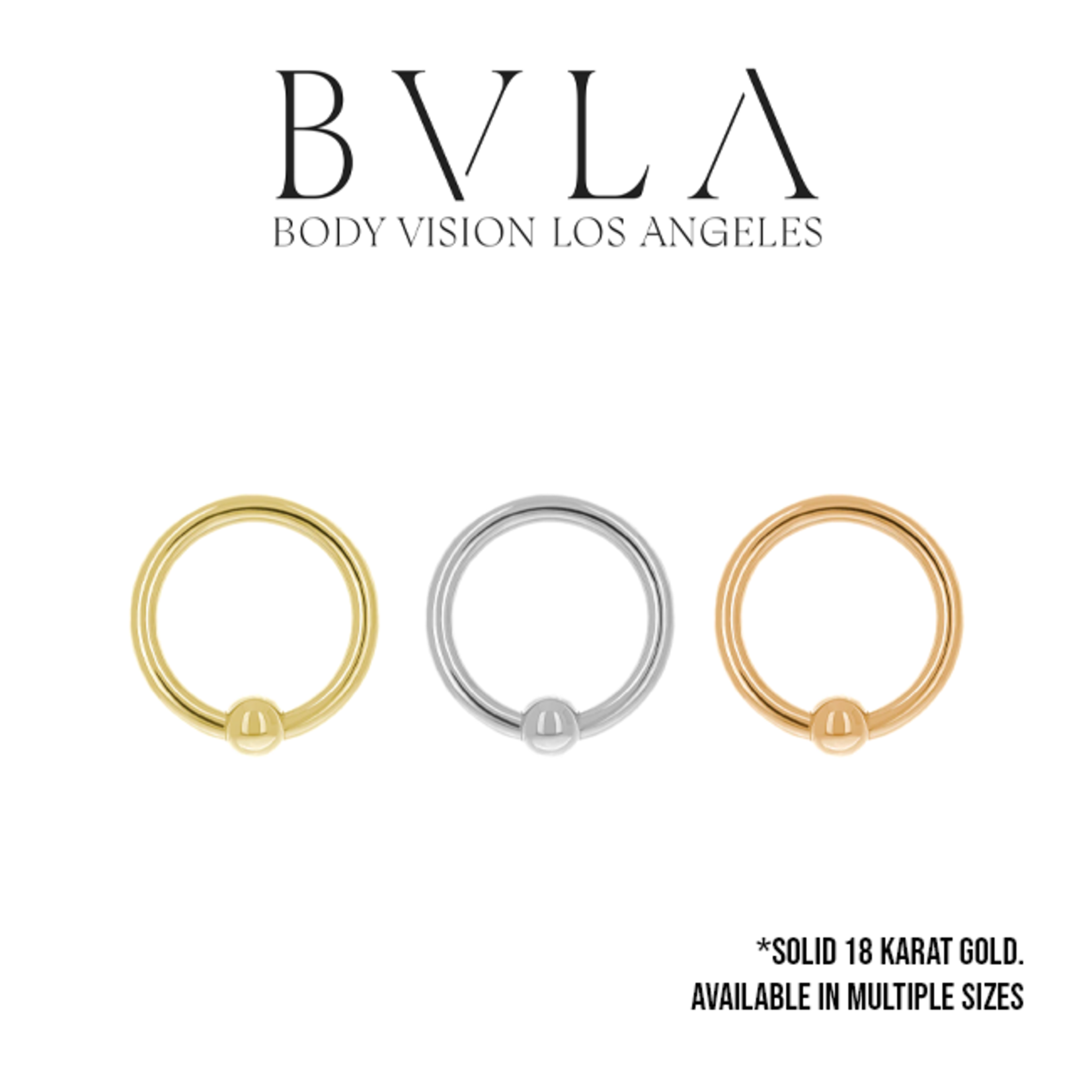 BVLA BVLA 12g gold Captive Bead Ring