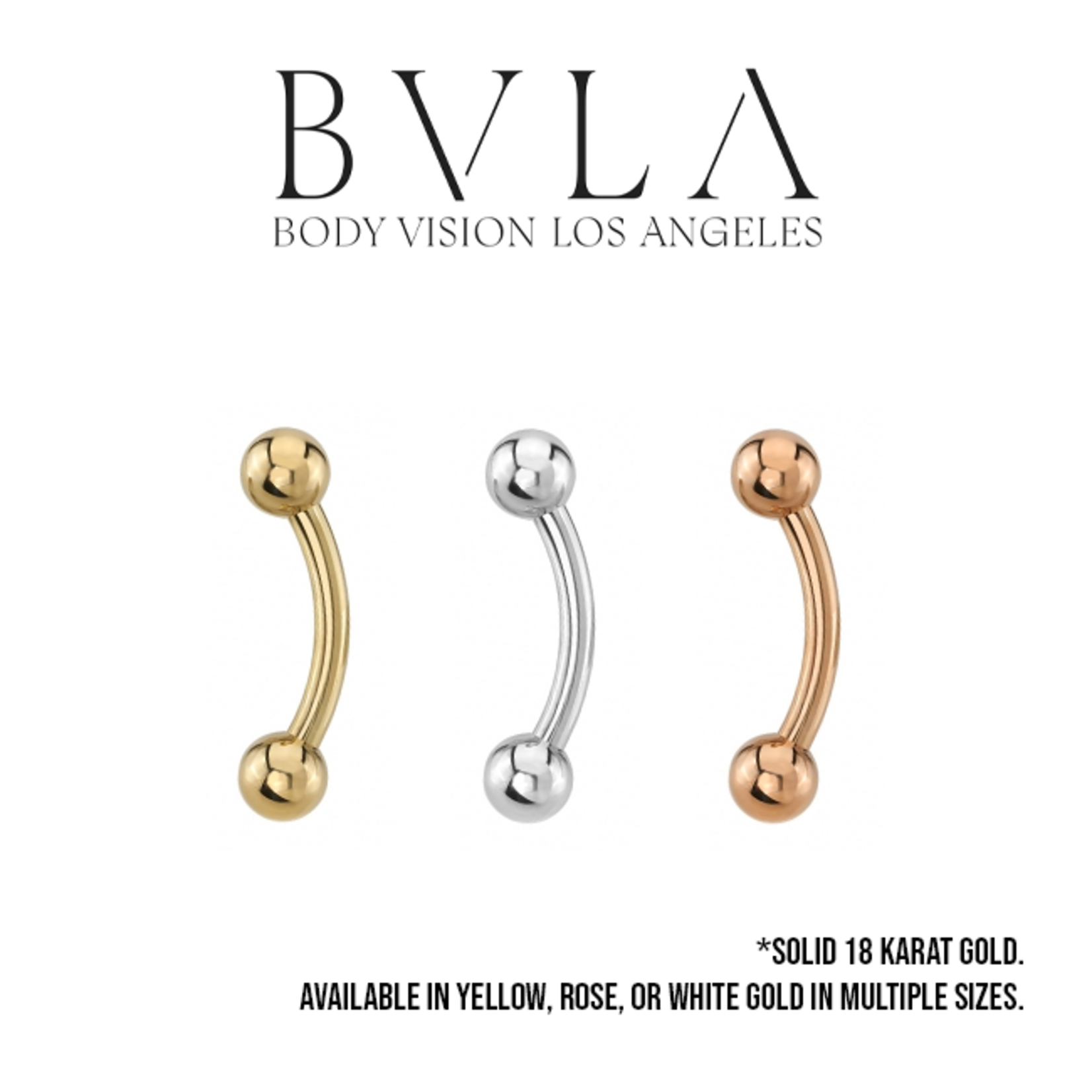BVLA BVLA 12g curved barbell with 3/16 balls