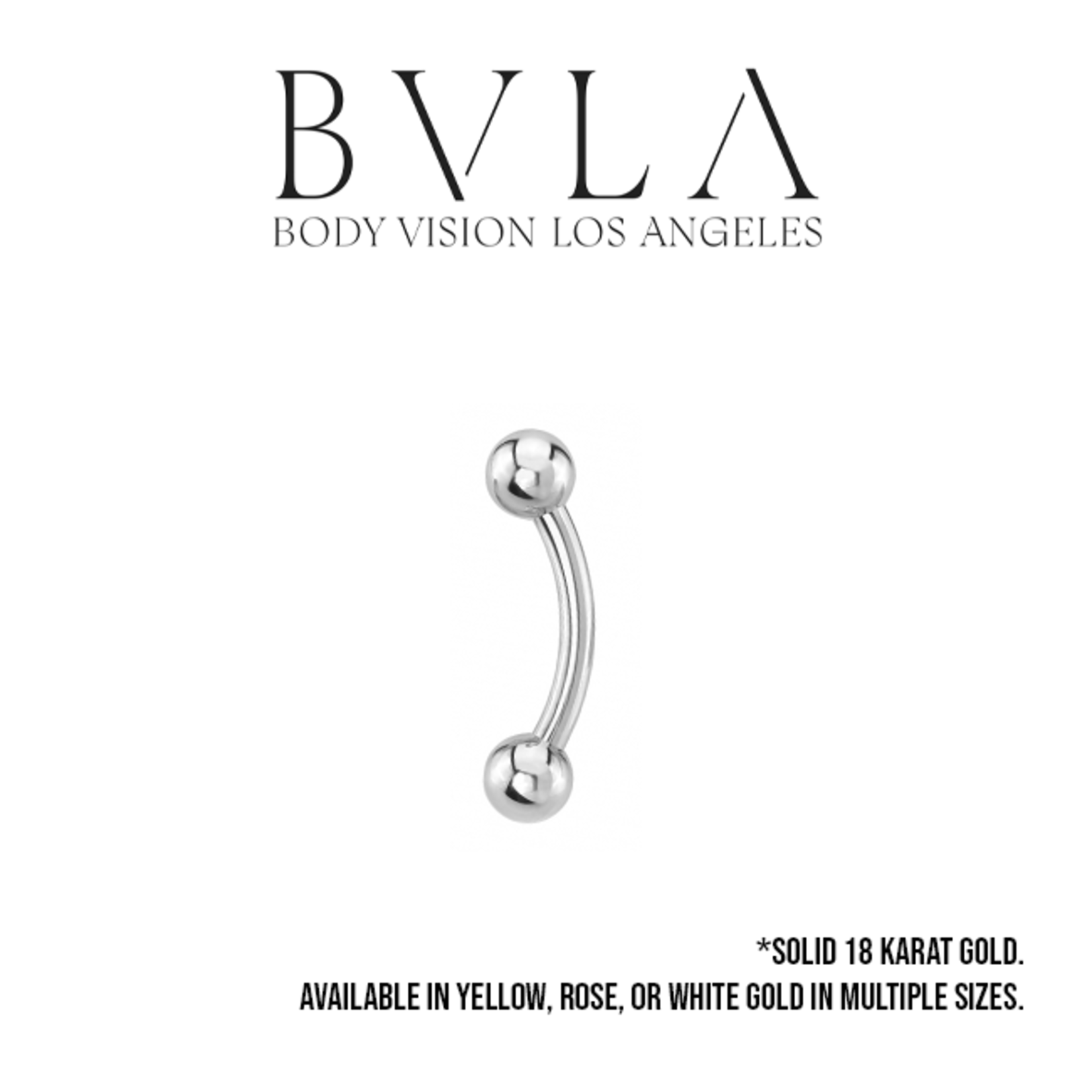 BVLA BVLA 12g curved barbell with 3/16 balls