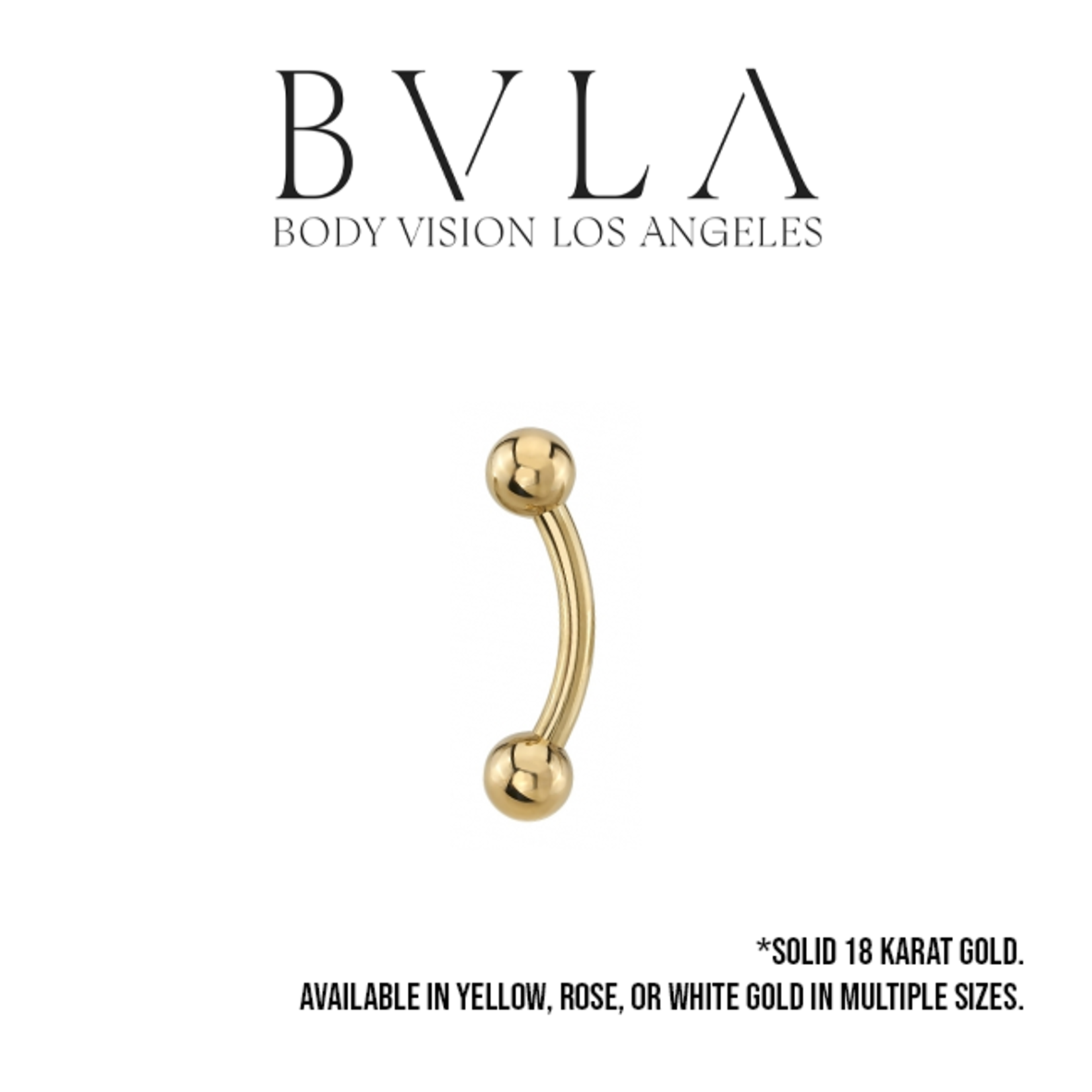 BVLA BVLA 12g curved barbell with 3/16 balls