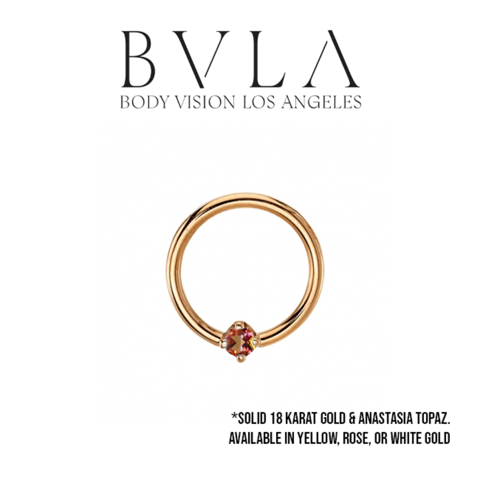 BVLA BVLA fixed ring with 2.0 prong set Anastasia topaz