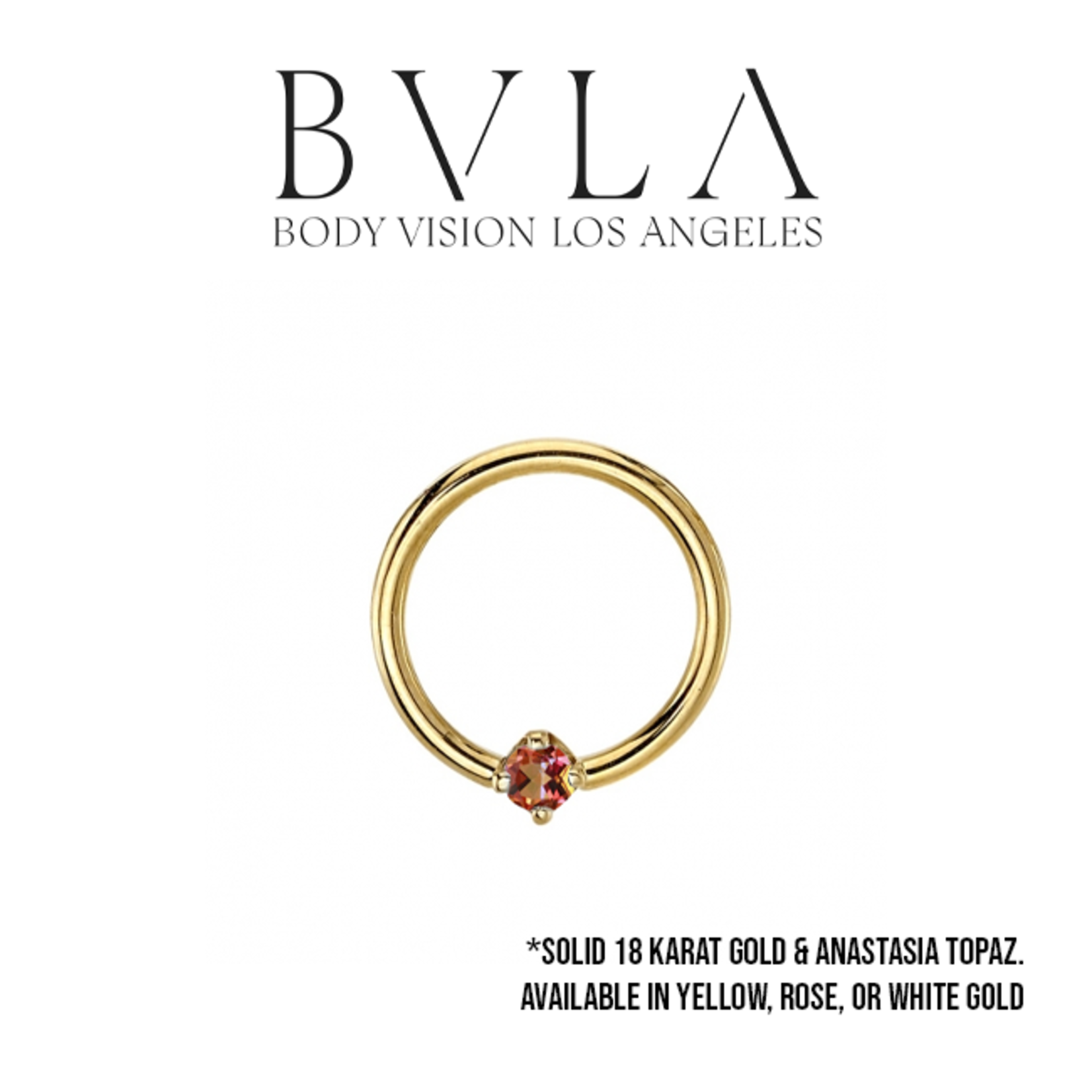 BVLA BVLA fixed ring with 2.0 prong set Anastasia topaz
