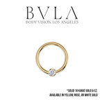 BVLA BVLA 16g "Fixed Bezel Ring" with 2.0mm CZ