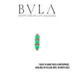 BVLA BVLA "Linear Tri-Prong Cluster" with Chrysoprase