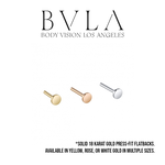 BVLA BVLA 18g Gold Press-Fit Flatback
