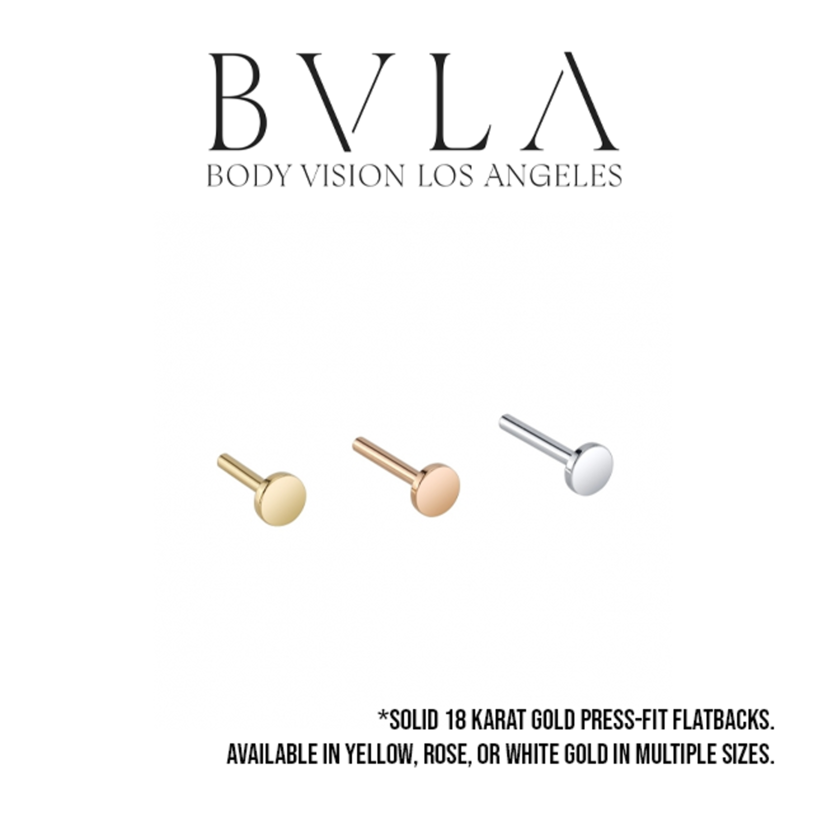 BVLA BVLA 18g Press-Fit Flatbacks with 3.2mm disk
