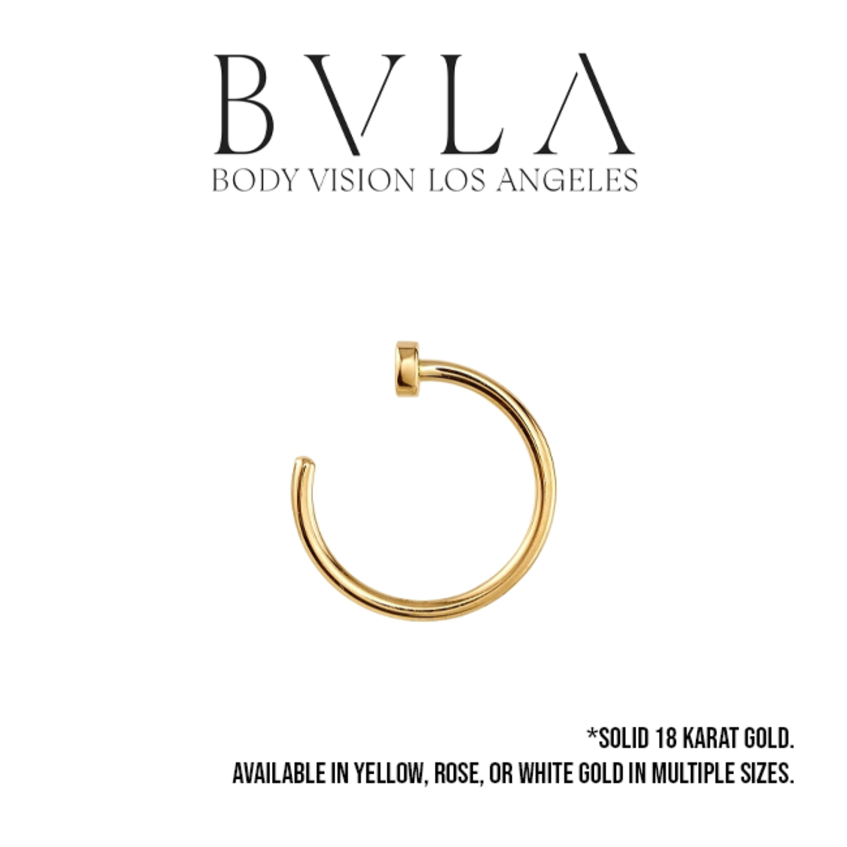 BVLA BVLA 18g nostril nail with 2.0 disk