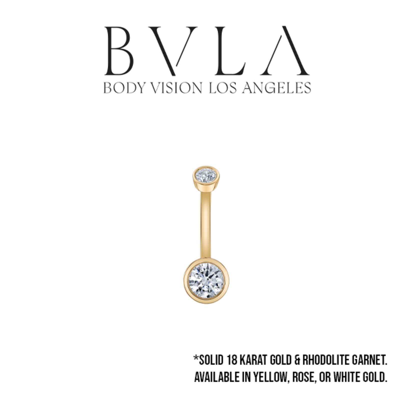 BVLA BVLA 14g 7/16 Bezel navel curve with 3.0 & 5.0 CZ