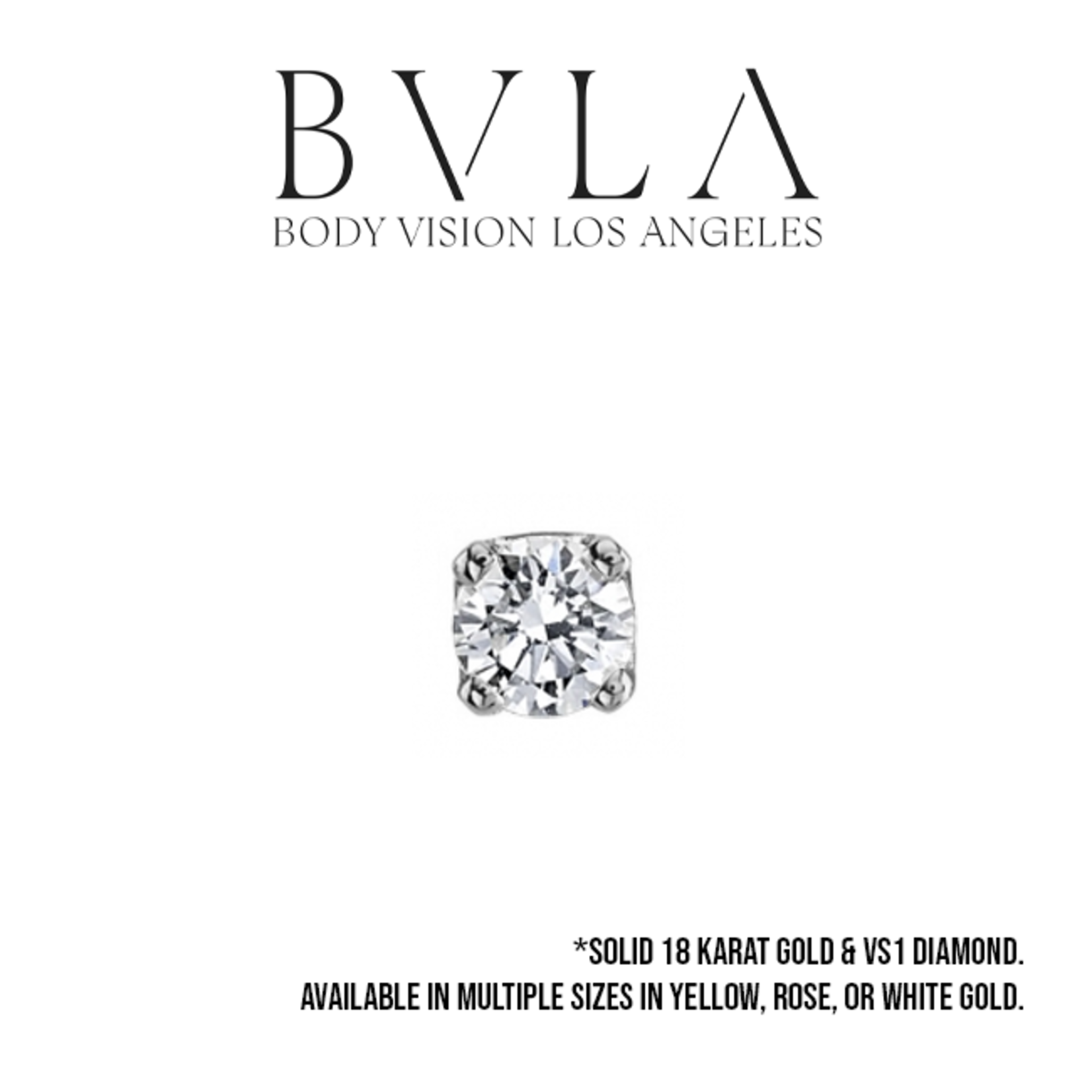 BVLA BVLA "Classic 4-Prong Setting" press-fit end with VS1 Diamond