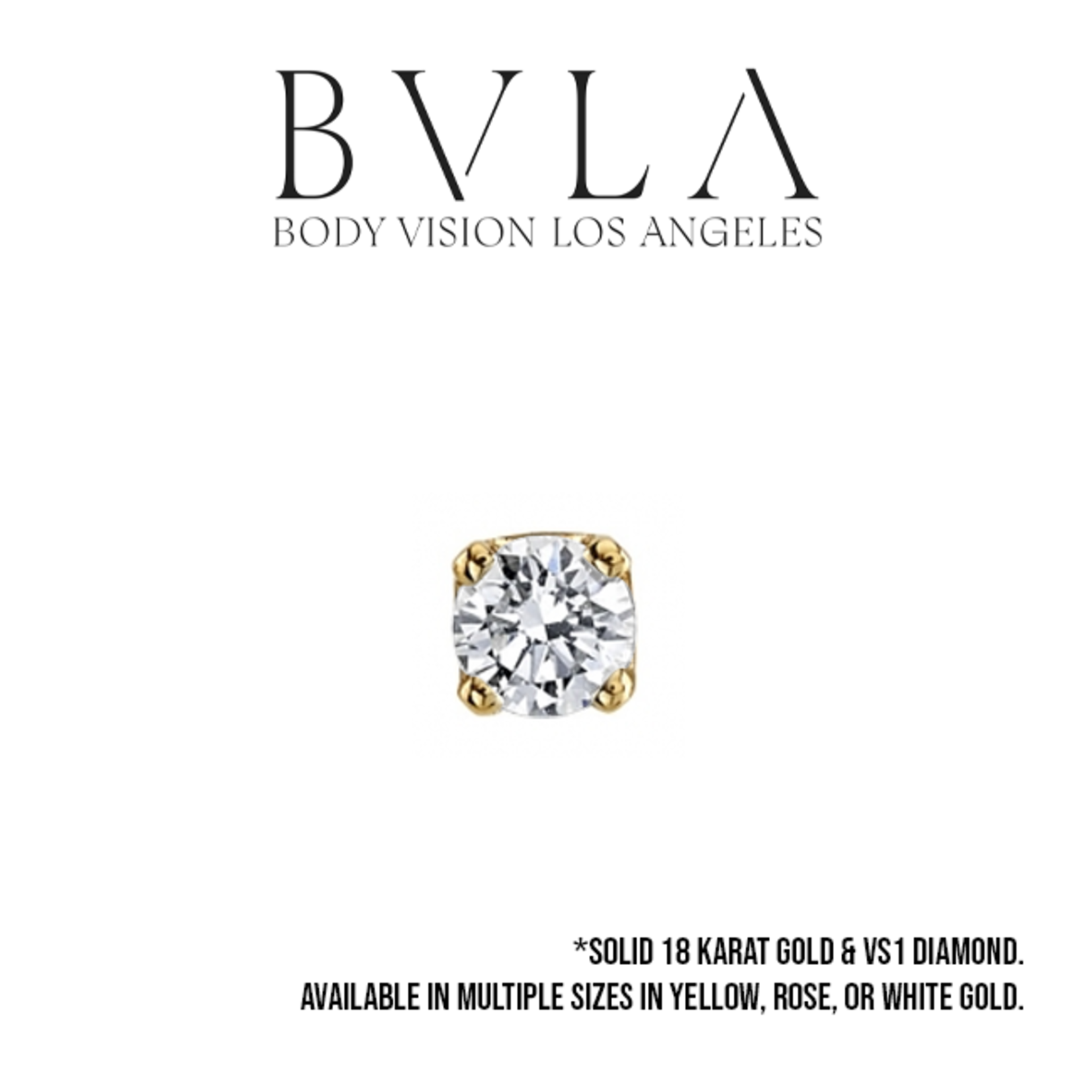 BVLA BVLA "Classic 4-Prong Setting" press-fit end with VS1 Diamond