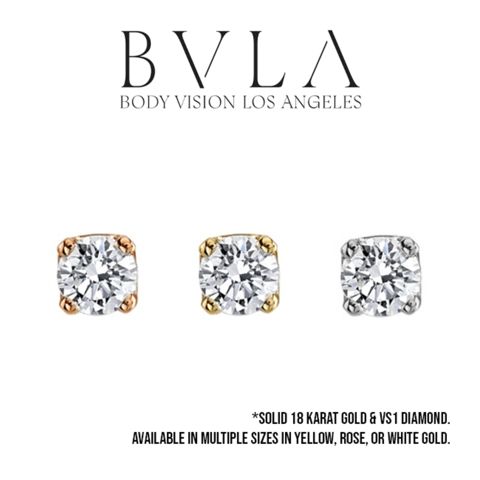 BVLA BVLA Prong-Set press fit end with VS1 Diamond
