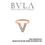 BVLA BVLA 18g "Jennelle V" Seam Ring with CZ