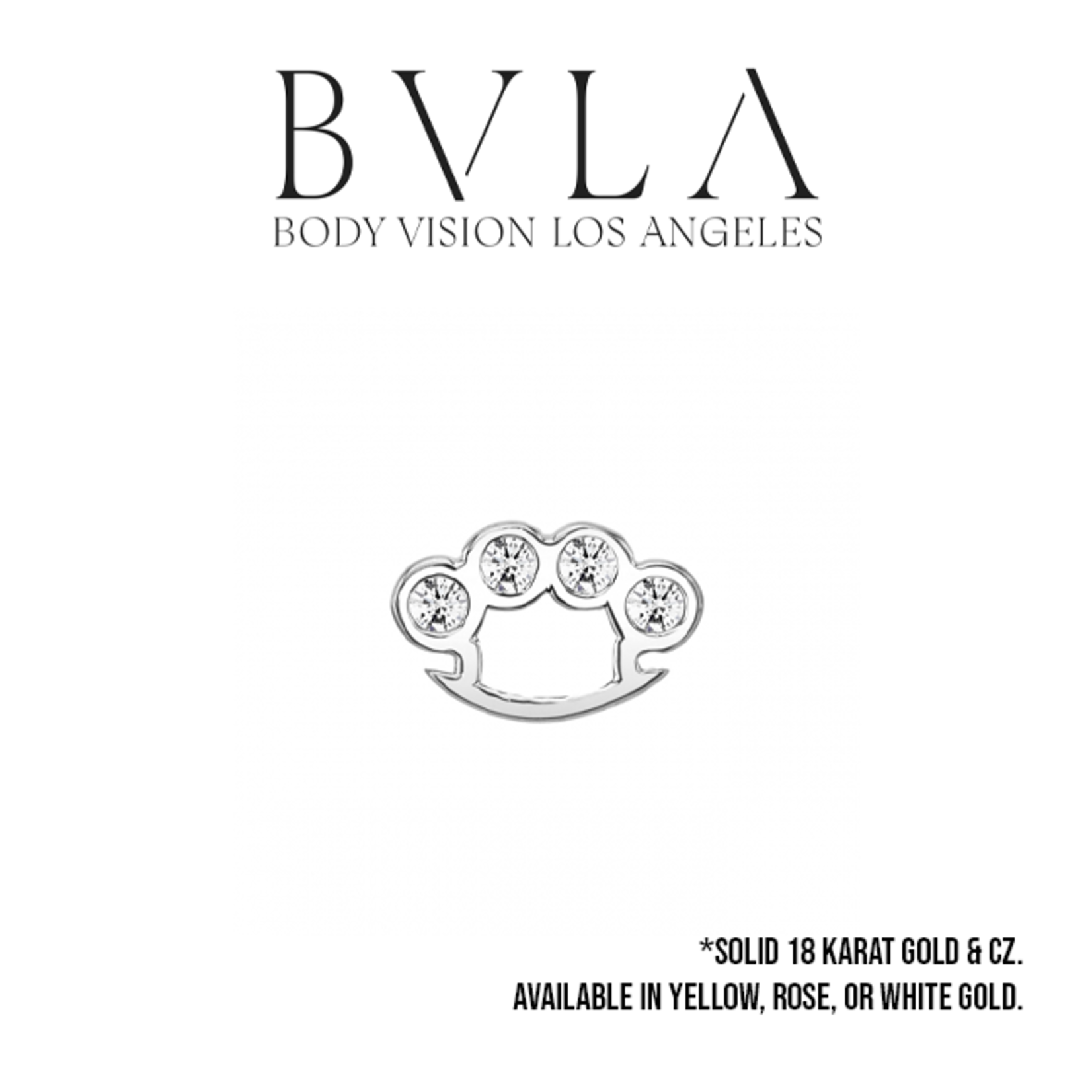 BVLA BVLA 14g 7.0x5.0mm "Brass Knuckle" threaded end with 4x 1.5mm CZ