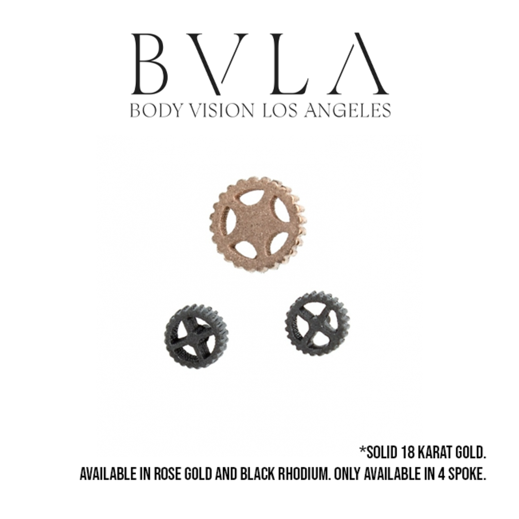 BVLA BVLA 14g "Sandblasted Cog" threaded end