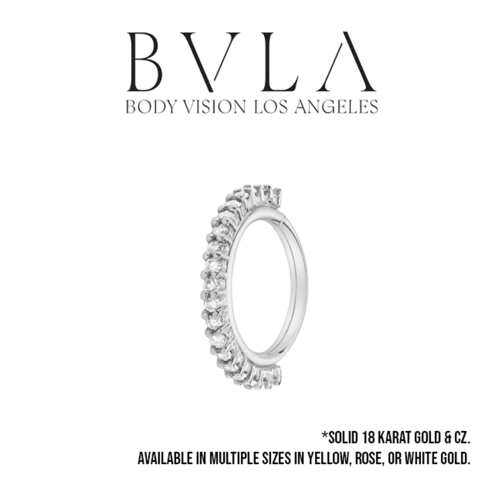 BVLA BVLA 18g "Telesto" seam ring with 1.0mm CZ