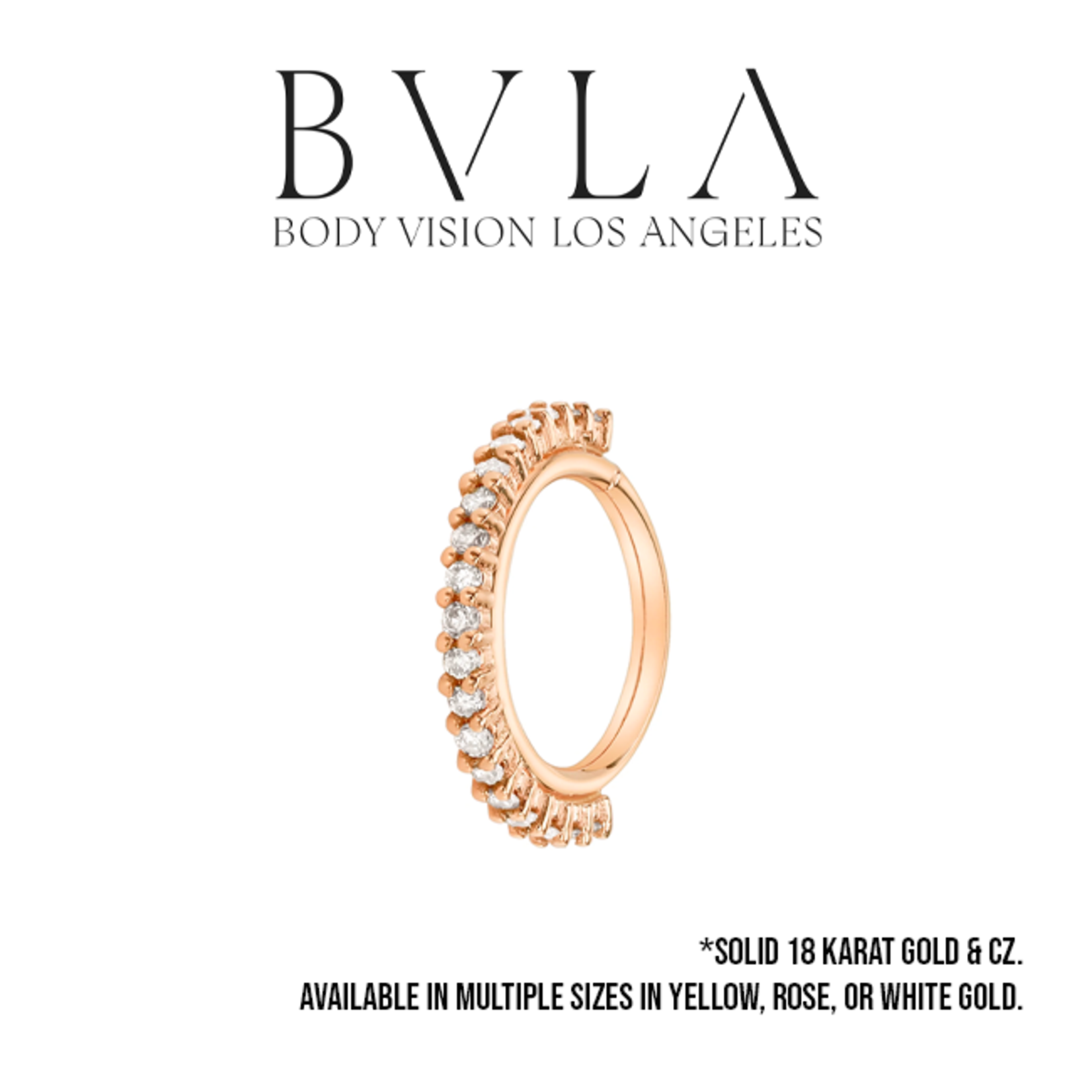 BVLA BVLA 18g "Telesto" seam ring with 1.0mm CZ