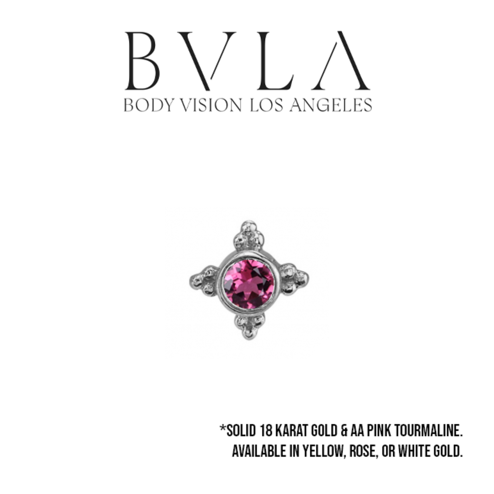 BVLA BVLA "Mini Kandy" press-fit end with bezel-set AA Pink Tourmaline