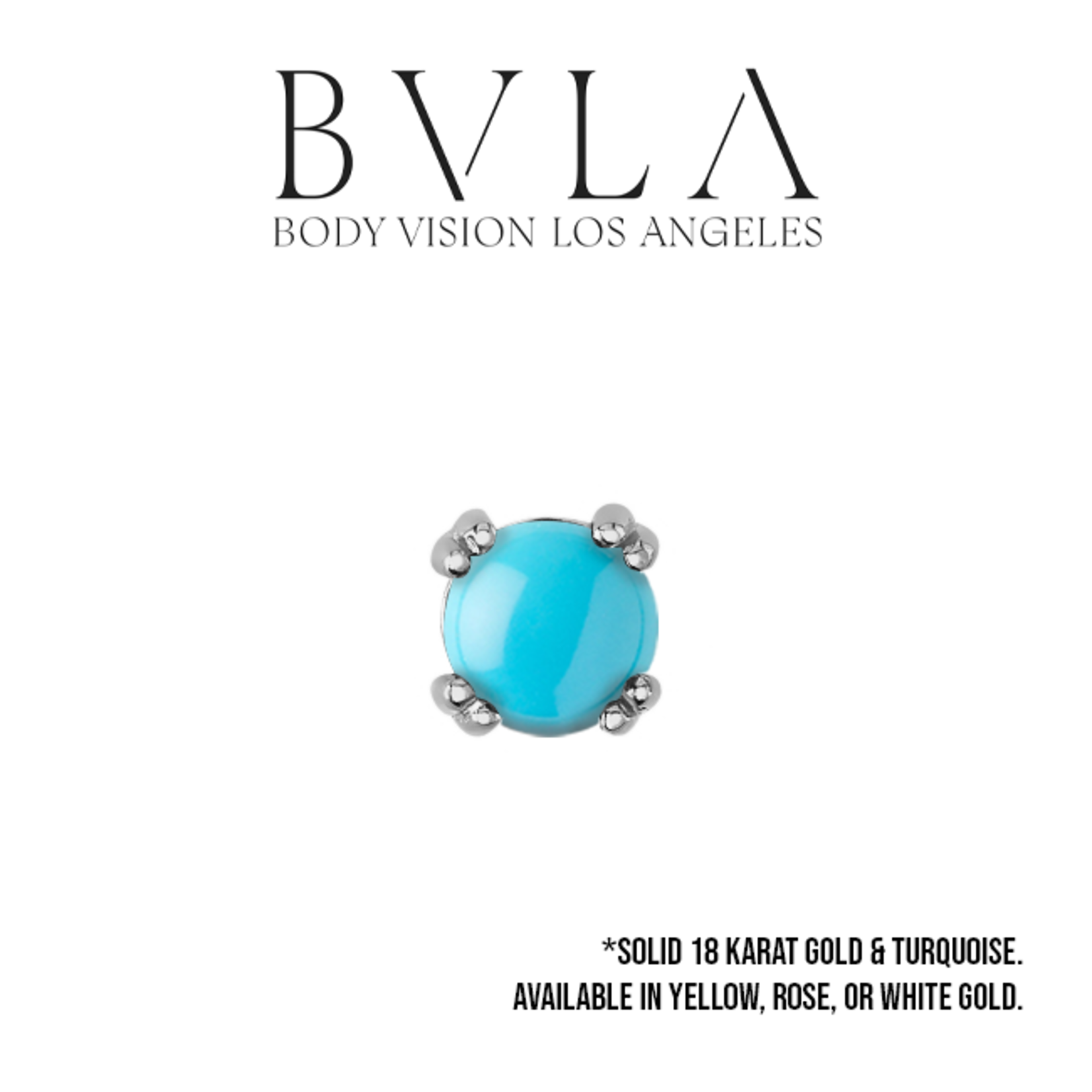 BVLA BVLA "Round Cab Prong" press fit end with Turquoise