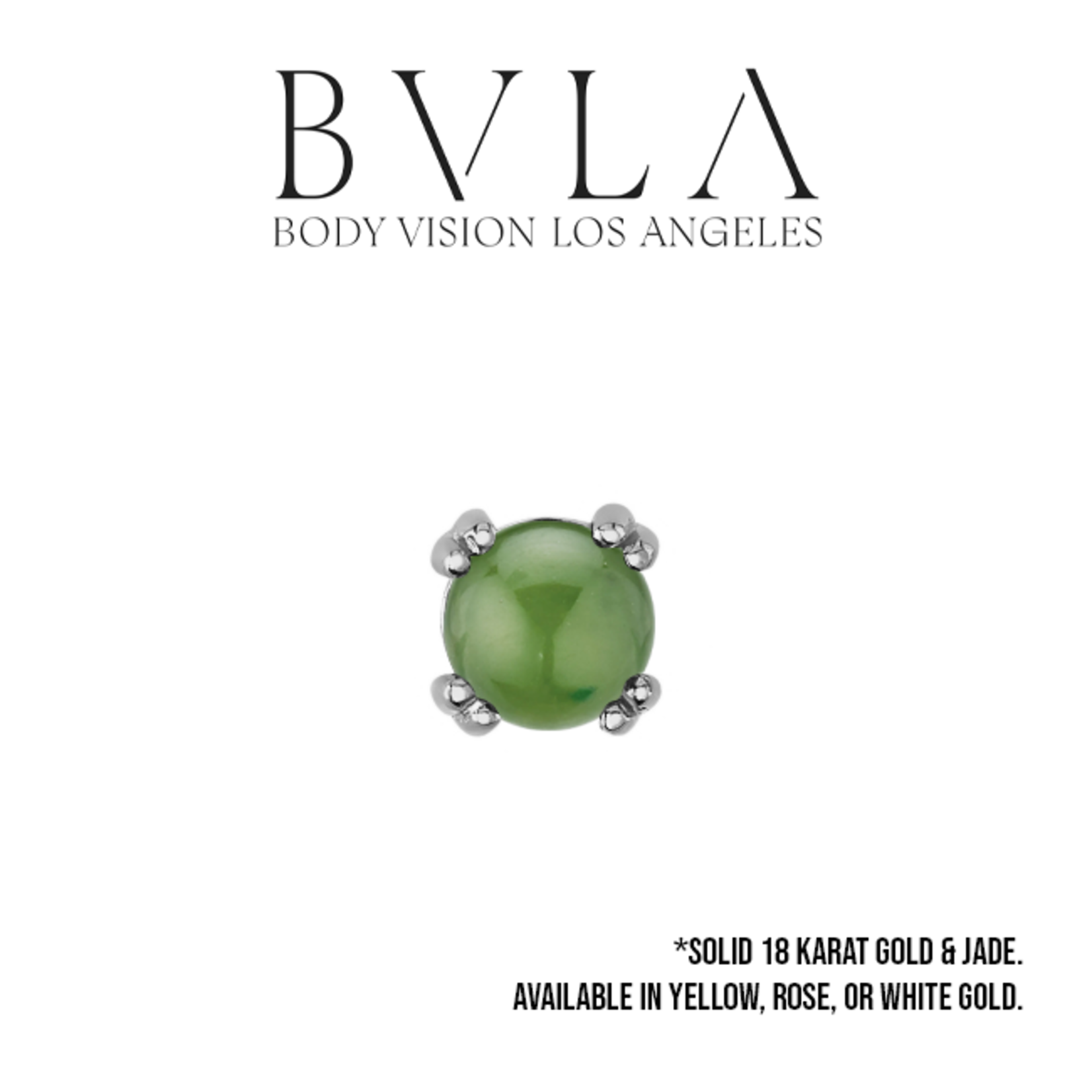 BVLA BVLA "Round Cab Prong" press fit end with Jade