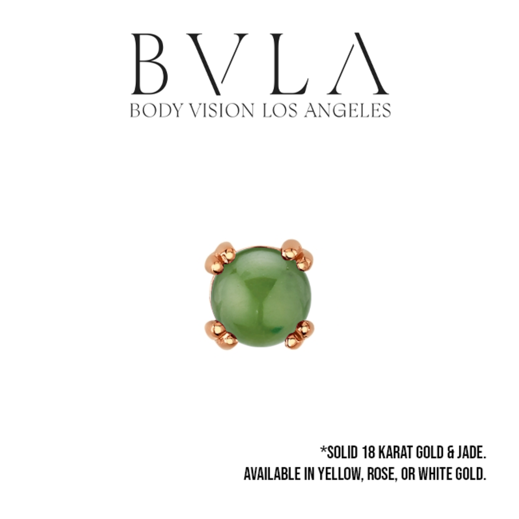 BVLA BVLA "Round Cab Prong" press fit end with Jade