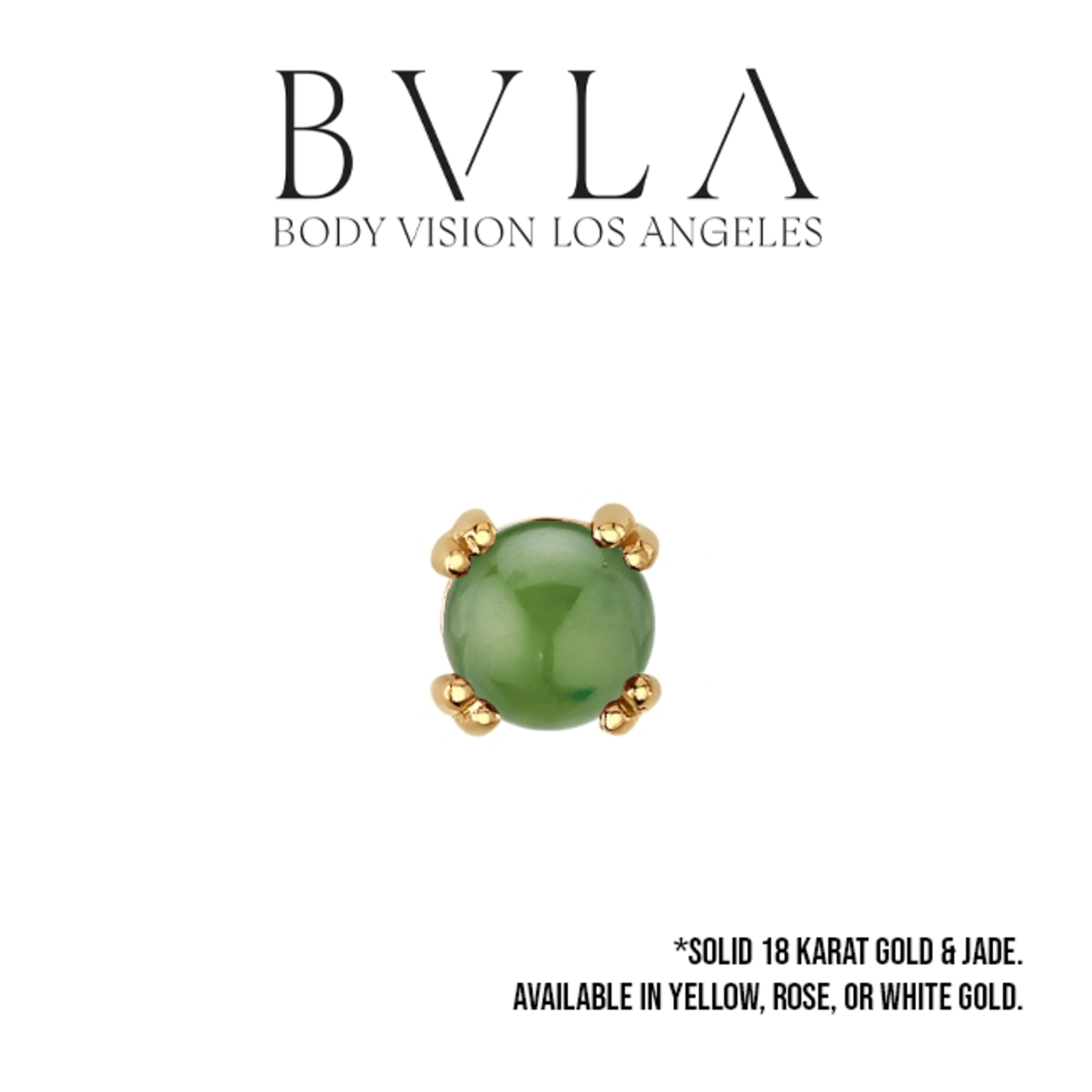 BVLA BVLA "Round Cab Prong" press fit end with Jade