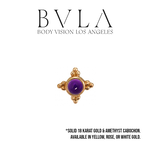 BVLA BVLA "Mini Kandy" Press-Fit End with Bezel-Set AA Amethyst Cabochon